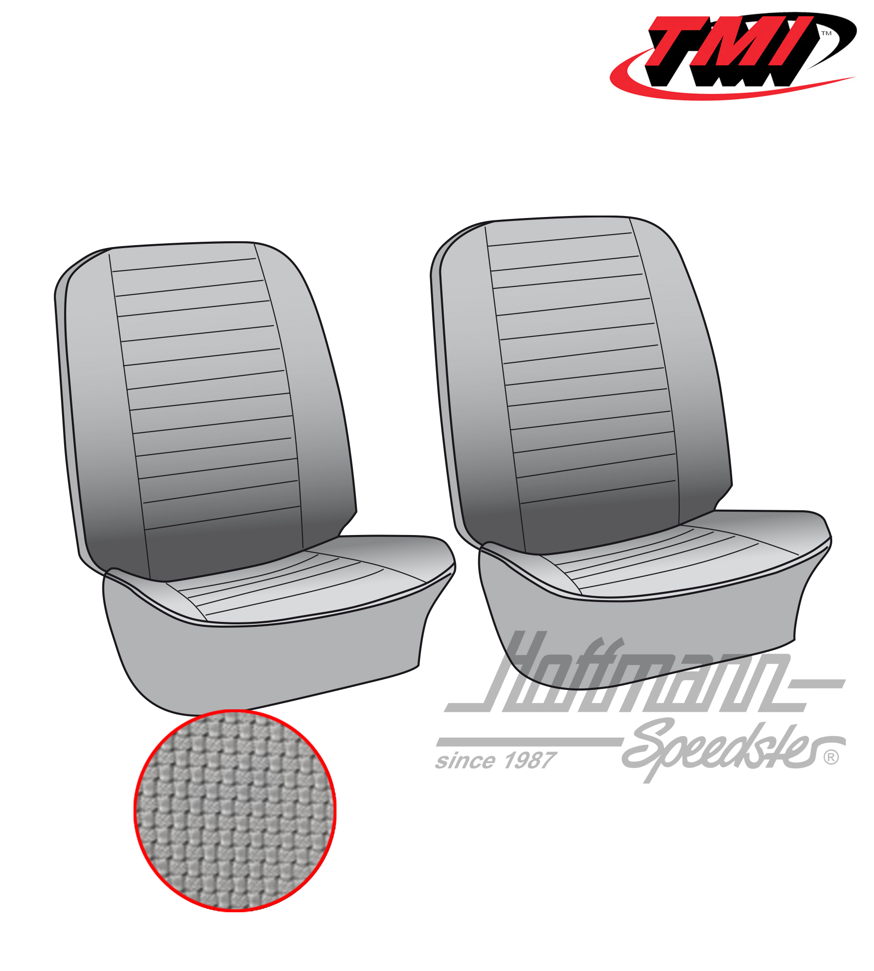 Fundas de asiento, delanteros, 73-76, gris | 43-2115-06 | 098-0624-35