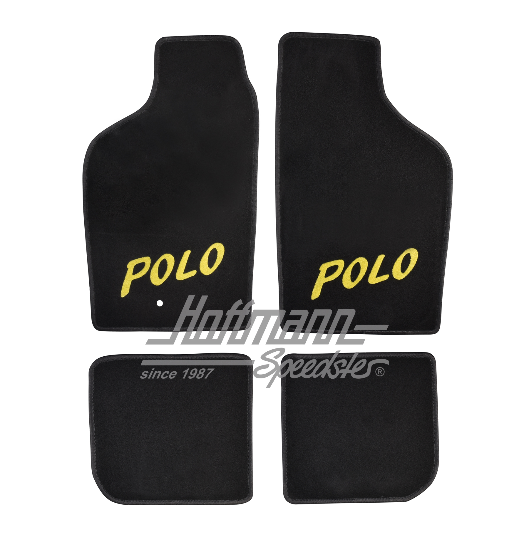 Alfombrillas, Polo, -7.94, 4 piezas, negro/amarillo |  | 200-6214