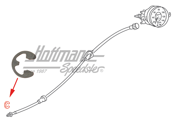 Anillo de seguridad para cable de indicador de velocidad | N  012 434 2 | 020-4163