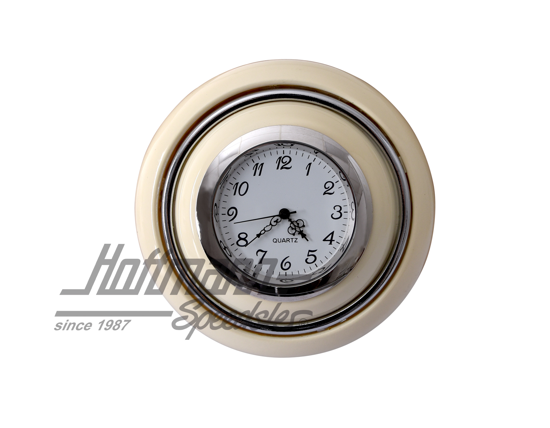 Botón del claxon, con reloj, Escarabajo/Furgoneta, color marfil                                     