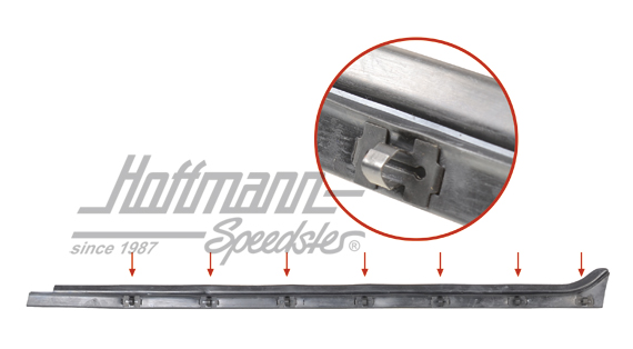 Junta de ranura de puerta, interior, derecha, -7.68                                                 