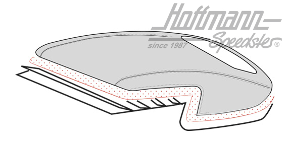Tapicería de capota, Karmann Ghia, 8.59-11.68 |  | 060-4026
