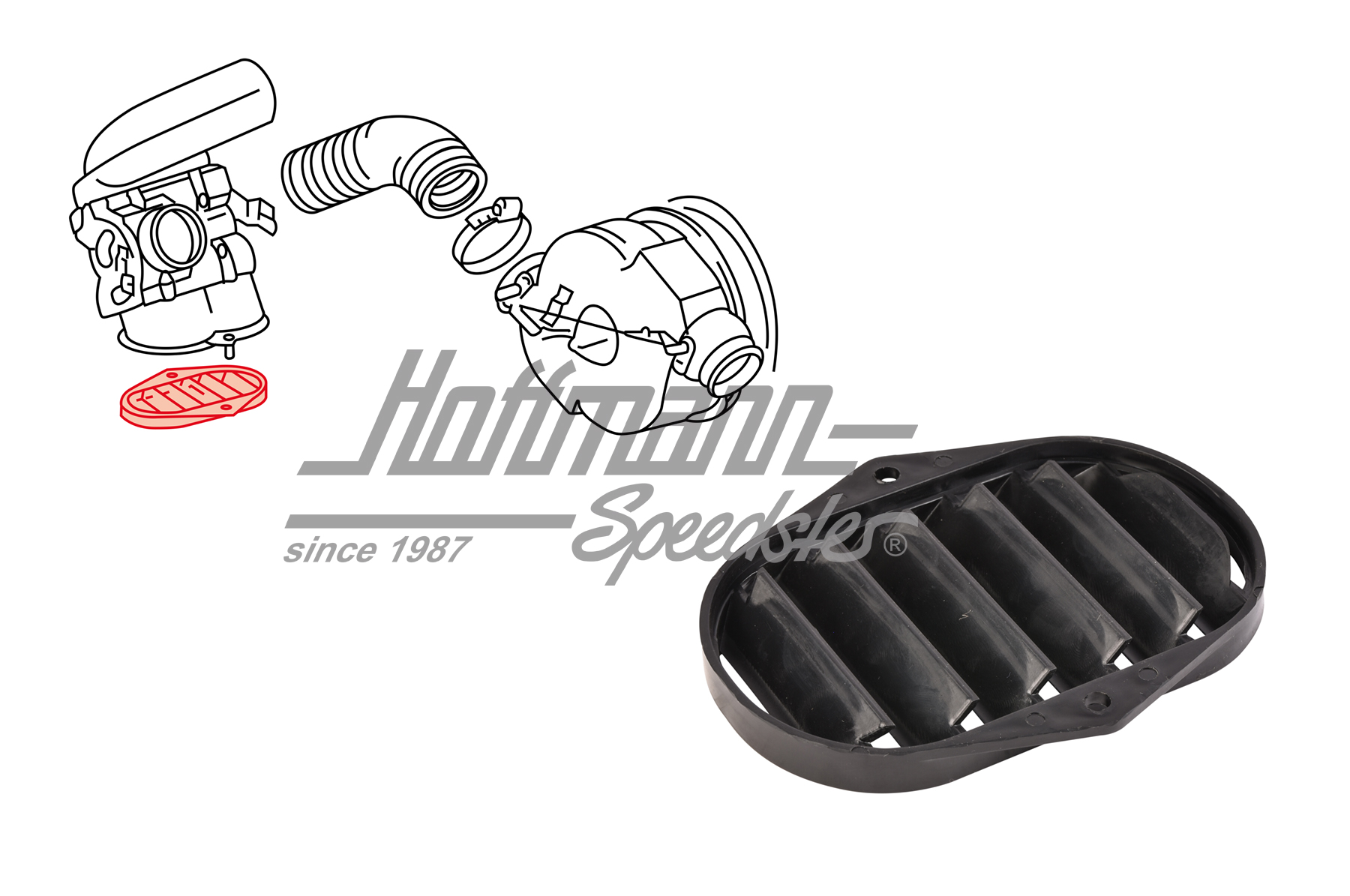 Rejilla, boquilla de aire, tablero de a bordo, inferior | 911 571 348 01 | 512-0256-40