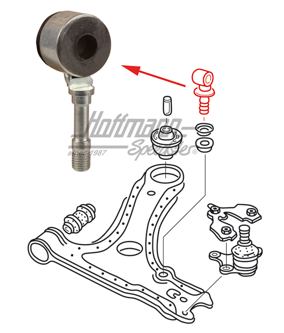 Barra de acoplamiento, brazo transversal, G60, 90-91 | 191 411 315 A | 204-0422