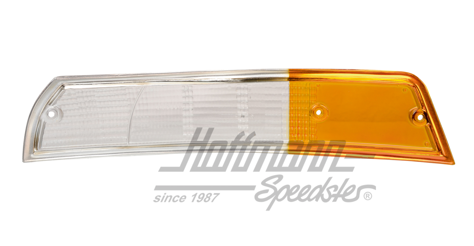 Tulipa de intermitente, blanca/amarilla/cromada, 69-71, derecha                                     