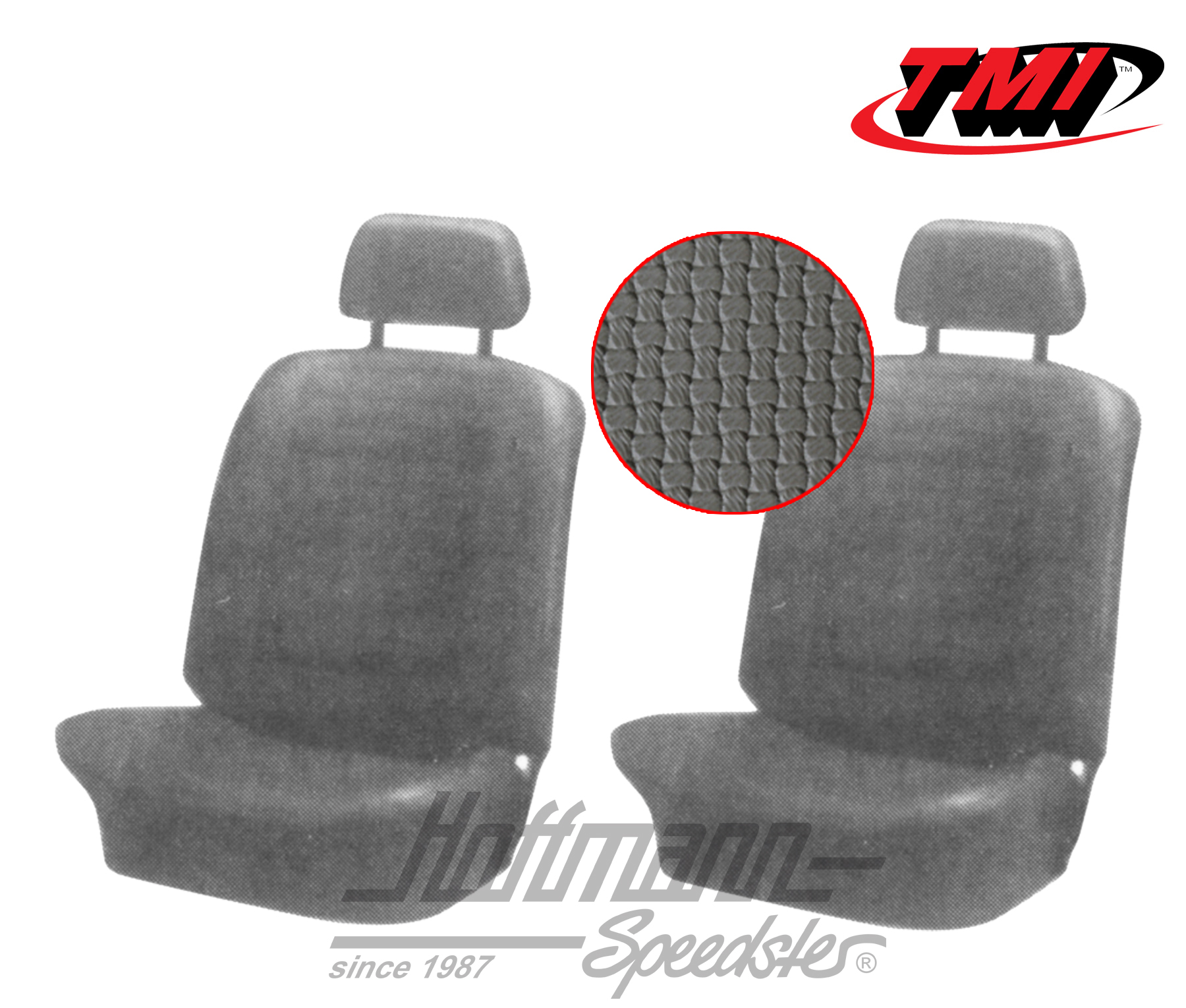 Fundas de asientos, Karmann Ghia, delanteros, 71-74, gris | 43-1507-06 | 066-0076-35