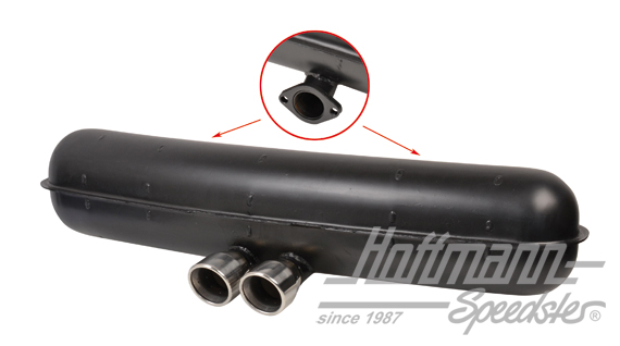 Escape deportivo, chapa de acero, 2 x 75 mm, 66-73                                                  