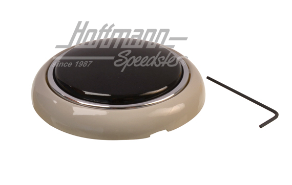 Botón del claxon, gris / negro, Escarabajo / Furgoneta | 211 951 669 GBK | 020-1882-08