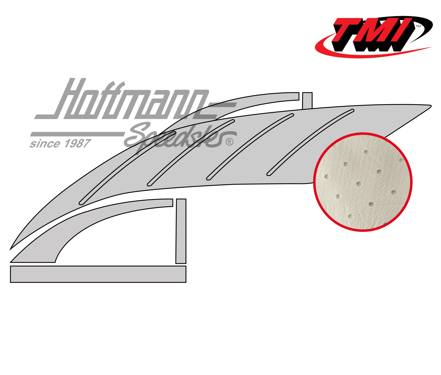 Cielo de techo, Hatchback, perforado, blanco antiguo | 20-3313-44 | 069-9720