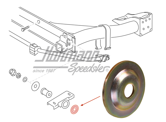 Arandela de disco, cojinete de goma, eje posterior | 171 501 548 | 140-0929-12