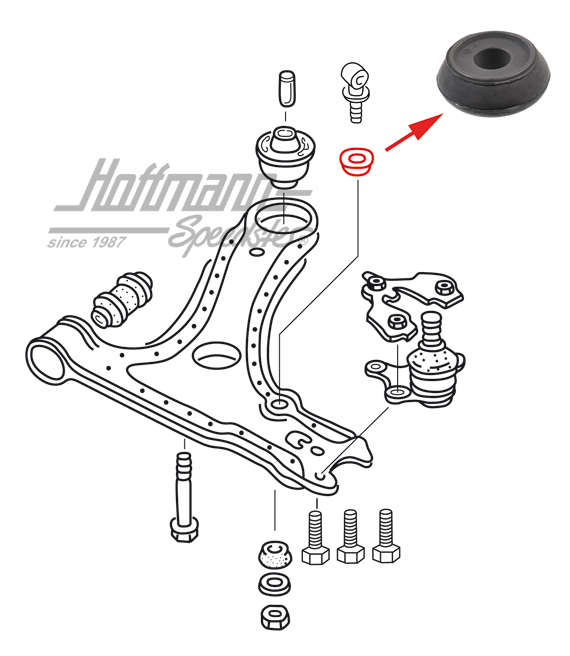 Cojinete de goma, barra de acoplamient/triángulo de suspensión | 191 411 329 | 204-0428