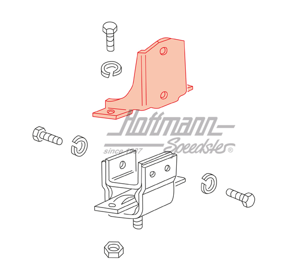 Soporte, engranaje, Furgoneta T2, -.71                                                              