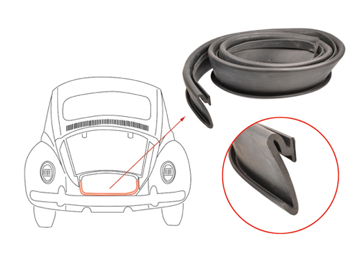 Junta de compartimento motor, trasera, chapa de cierre, 02/03 | 133 813 705 | 020-5107-10