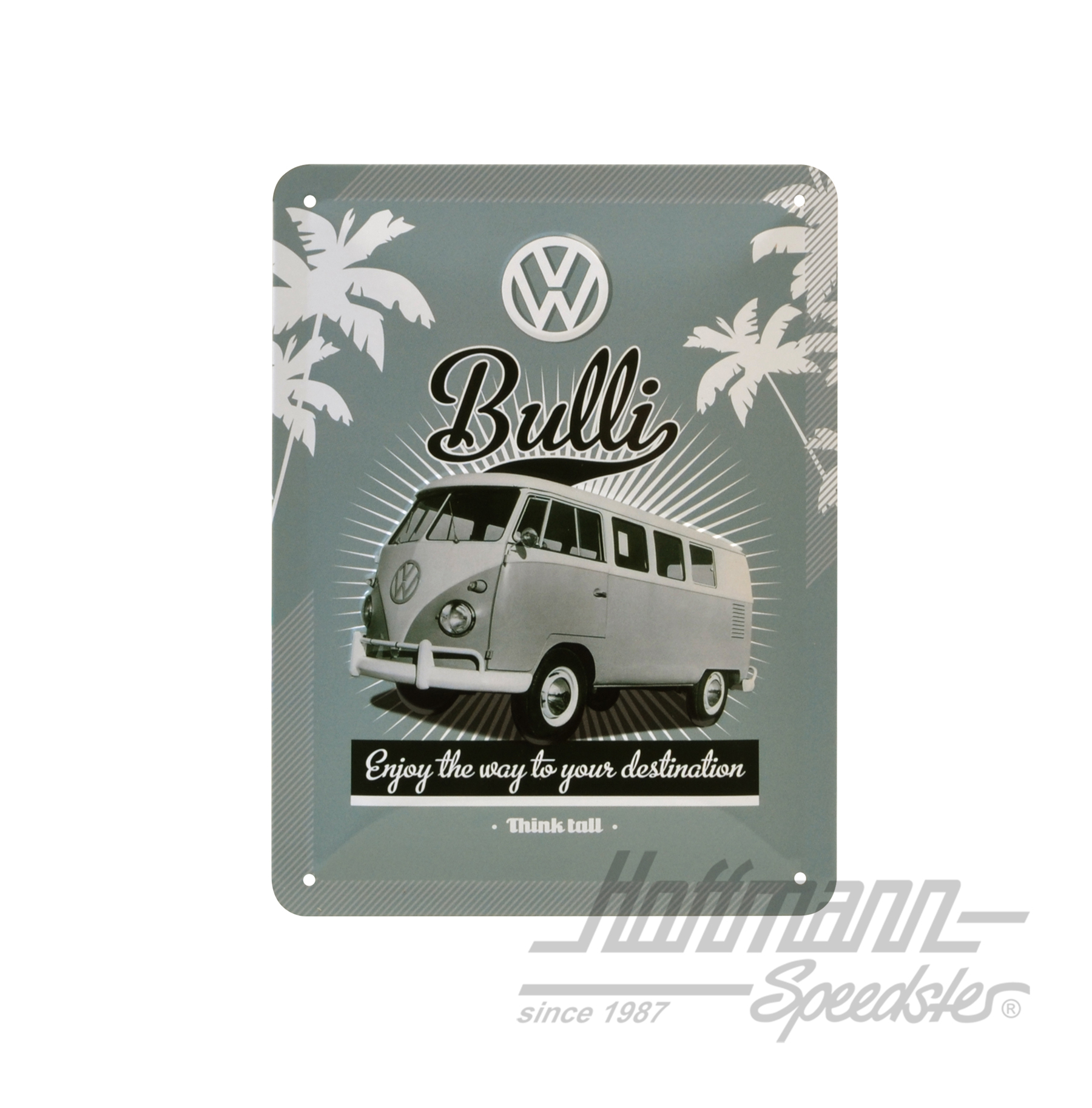 Placa de chapa, VW Bulli, Think tall |  | 021-0176-34