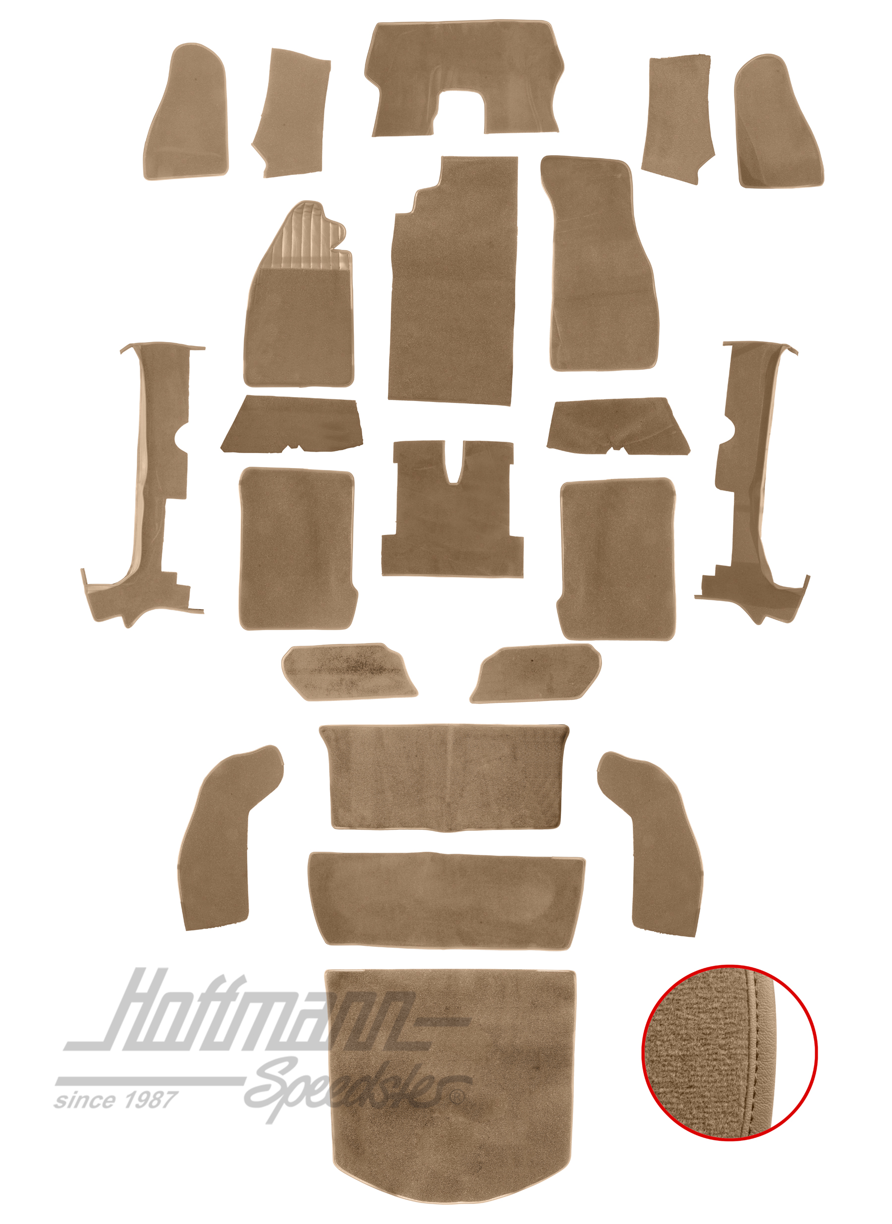 Juego de alfombrillas, Escarabajo Cabriolet, 1303, beige |  | 026-6125