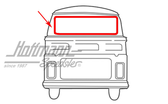 Junta de luna trasera, Pick up, 67-79 | 261 845 521 B | 090-6105