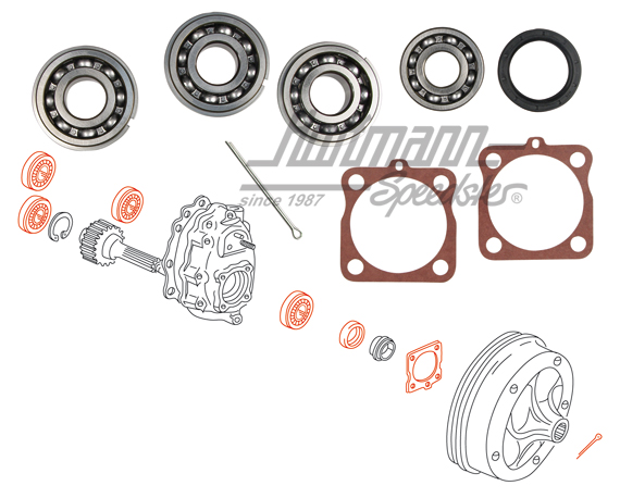 Juego de cojinetes de rueda, trasero, Furgoneta T1, compl., -7.63 | 211 501 285 Satz | 089-3080-10