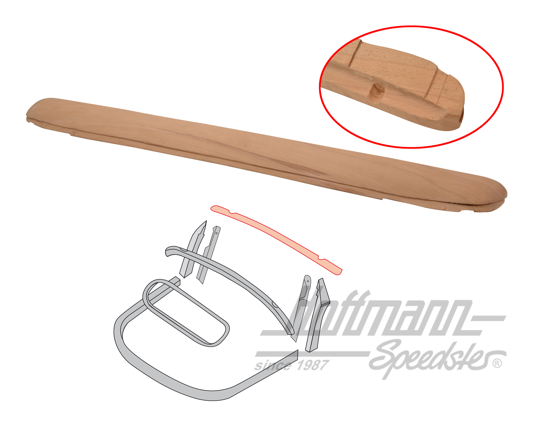 Contracercho parabrisas, (madera maciza), 8.67-7.72 | 151 871 189 F | 020-4603