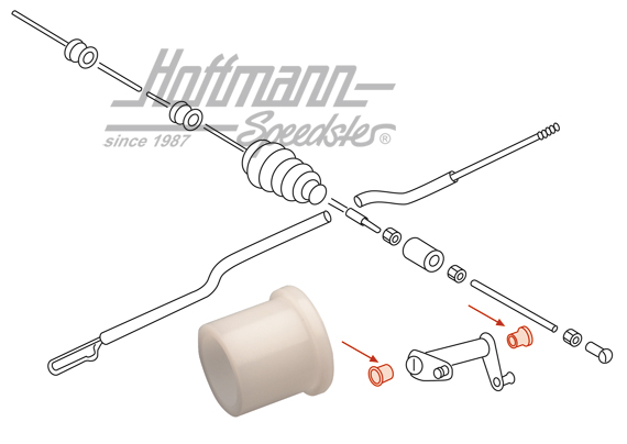 Casquillo, palanca de inversión del varillaje de mando de gases
, 356/911                          