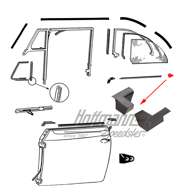 Piezas finales, ventanilla pivotante, pilar C, izqda./dcha. |  | 020-5058