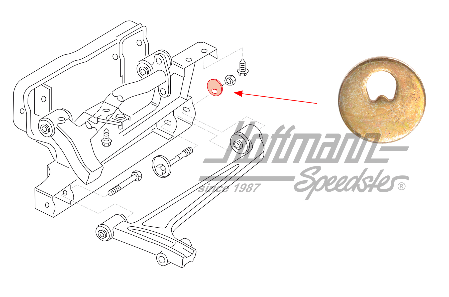 Disco excéntrico, Furgoneta T4, anterior (M12) | 701 407 399 | 404-0508