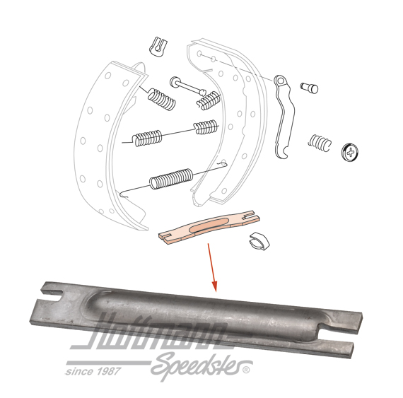 Barra de presión, Furgoneta T2, trasero, izquierdo | 211 609 631 D | 090-3196-01