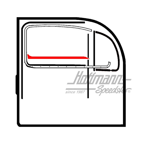 Junta de ranura de puerta, interior, 8.68-, dcha. | 111 837 476 A | 020-5242