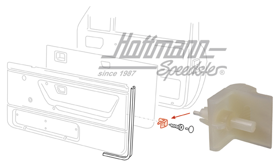 Clip, panel de puerta, lateral, Golf 2
 | 321 867 299 B | 208-1150