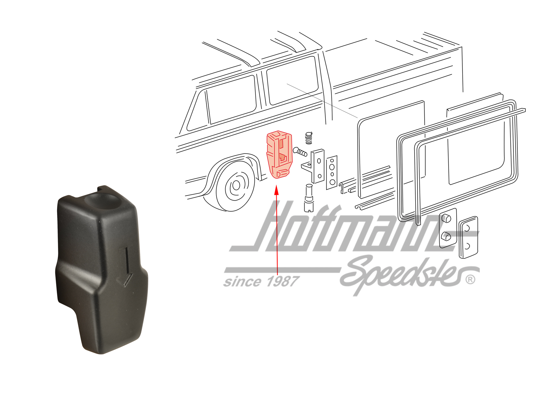 Manilla (abre-ventana), ventanilla corredera | 281 847 733 | 090-6118-04