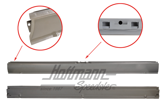Chapa estribera, puerta abatible, completa, 50-63 | 211 809 581 | 095-0560-04