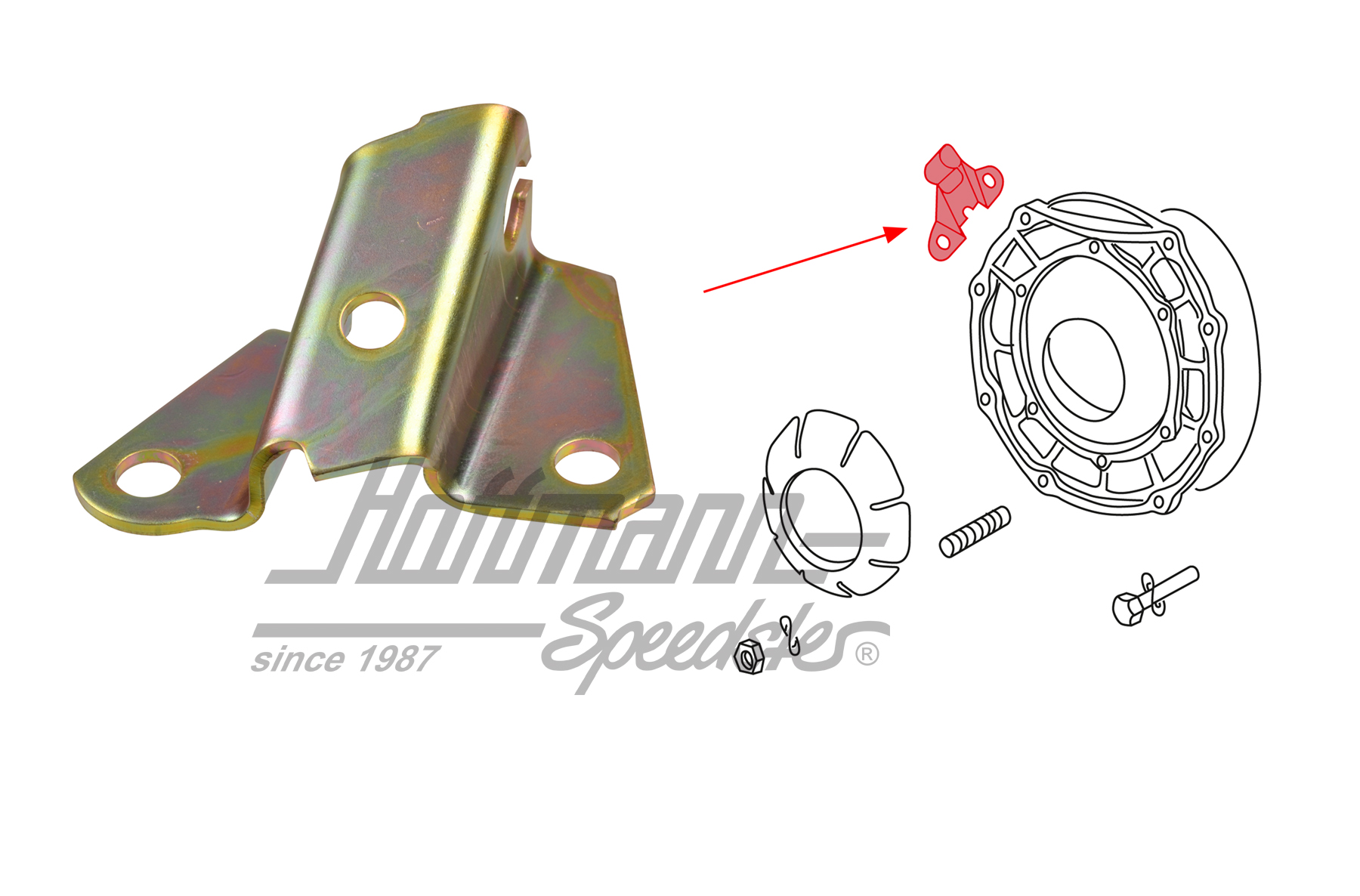 Soporte, guía para cable del embrague, 74- | 113 301 165 C | 020-4151-09