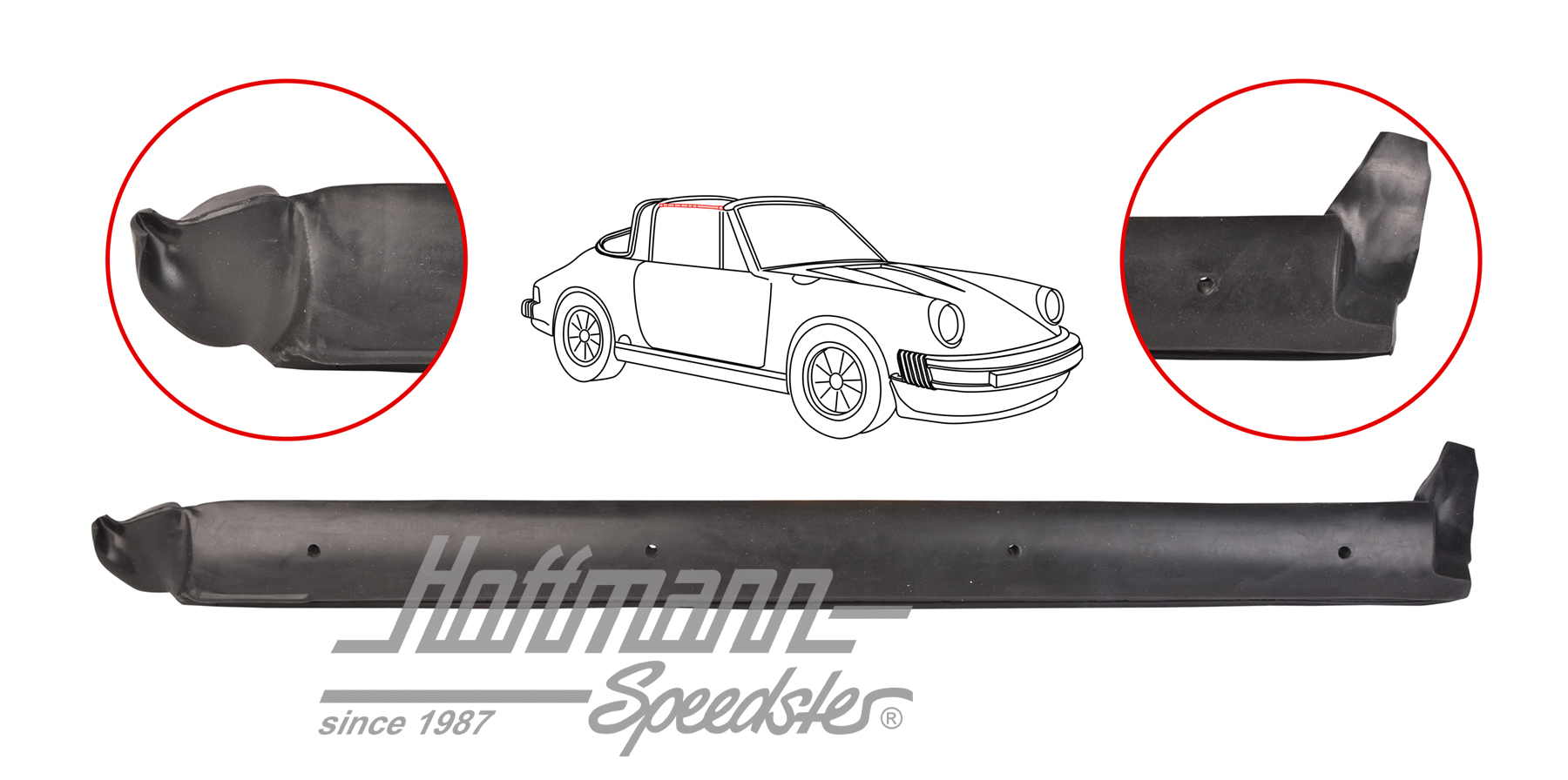 Junta, techo Targa, 70-89, derecha | 911 565 260 40 | 515-0120-12