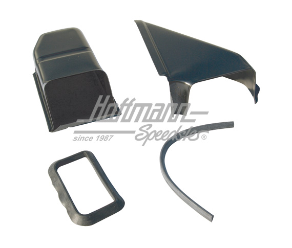Chapa de caja de ventilador "Doghouse", negra | 113 119 431/113 119 419 | 020-1117