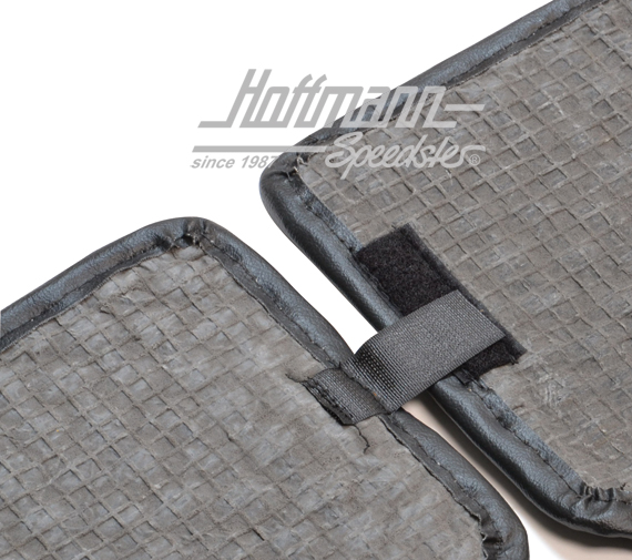 Alfombrillas, fibra de coco, 67-72, rojo / negro                                                    