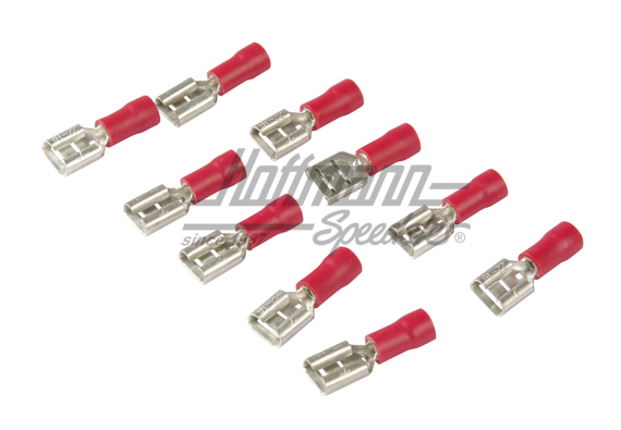 Enchufe plano hembra, 0.5-1.0mm, rojo, 6.3mm | 50 252 510 | 020-0830