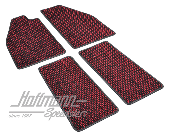 Alfombrillas, fibra de coco, -57, rojo / negro | ZVW 2RD | 020-5381-07