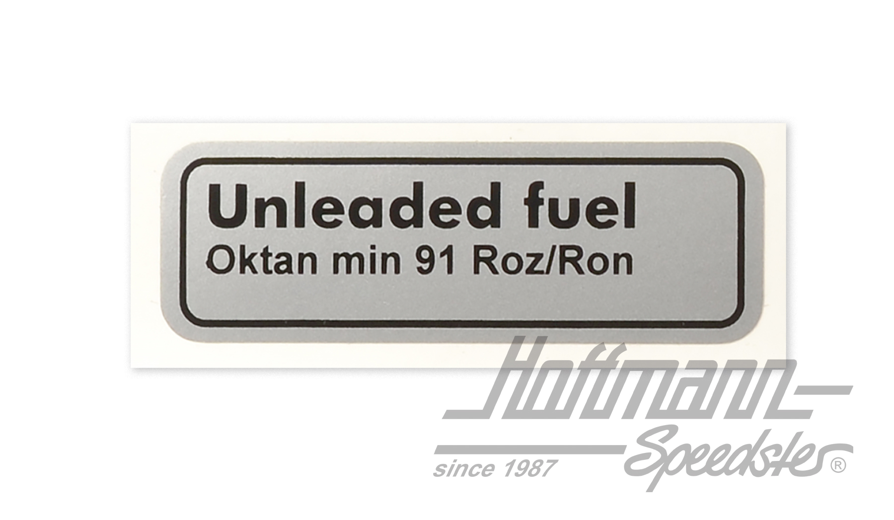 Pegatina "Unleaded fuel Oktan min 91" | 034 010 017 B | 021-0199-81