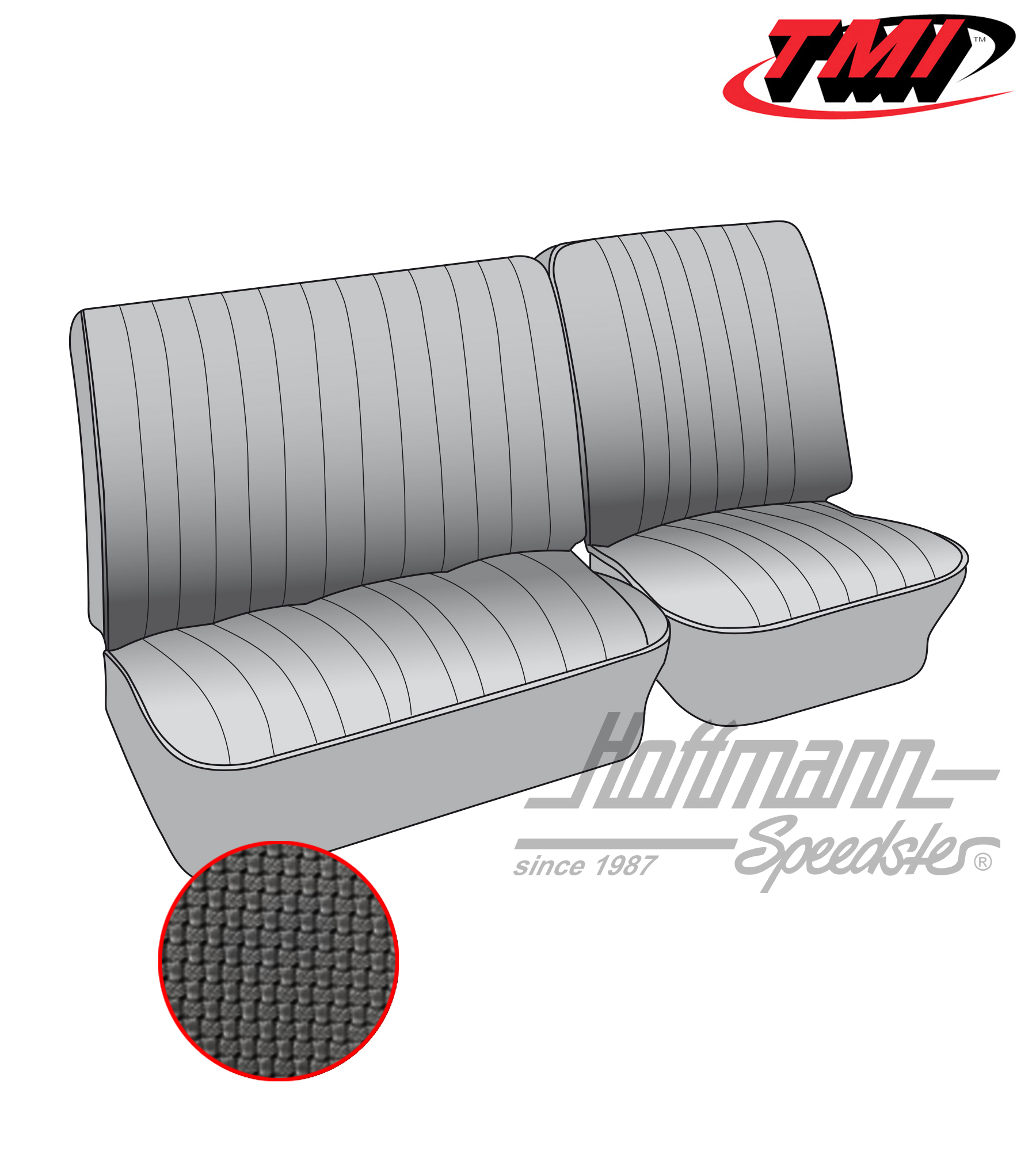 Fundas de asiento, banco delantero, 73-76, negra | 43-2117-01 | 098-0633-10