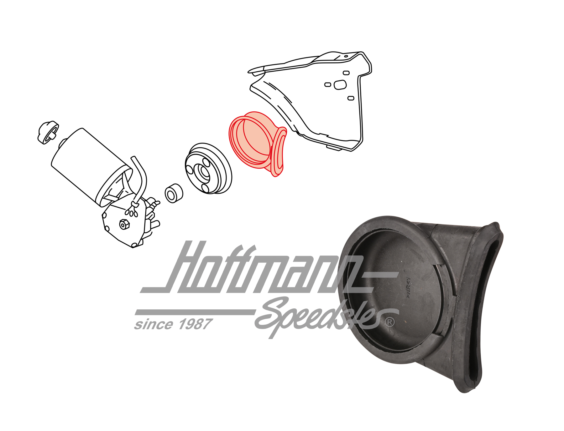 Caperuza, varillaje
 de los faros, 914, derecha                                                    