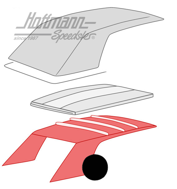 Cielo de techo, Cabriolet, 8.81-7.93, liso, negro |  | 180-4918-10