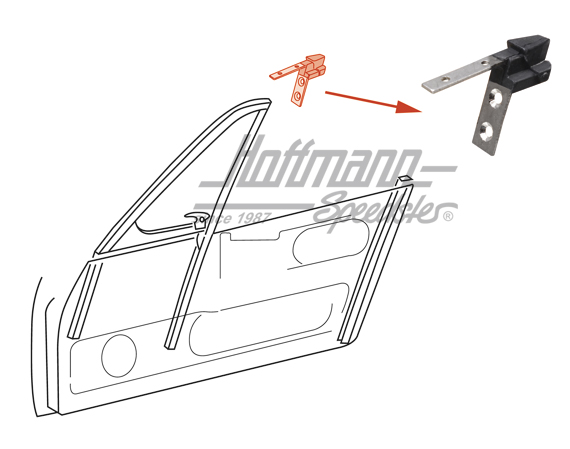 Pieza de unión del marco, ventanilla triangular, derecha                                            