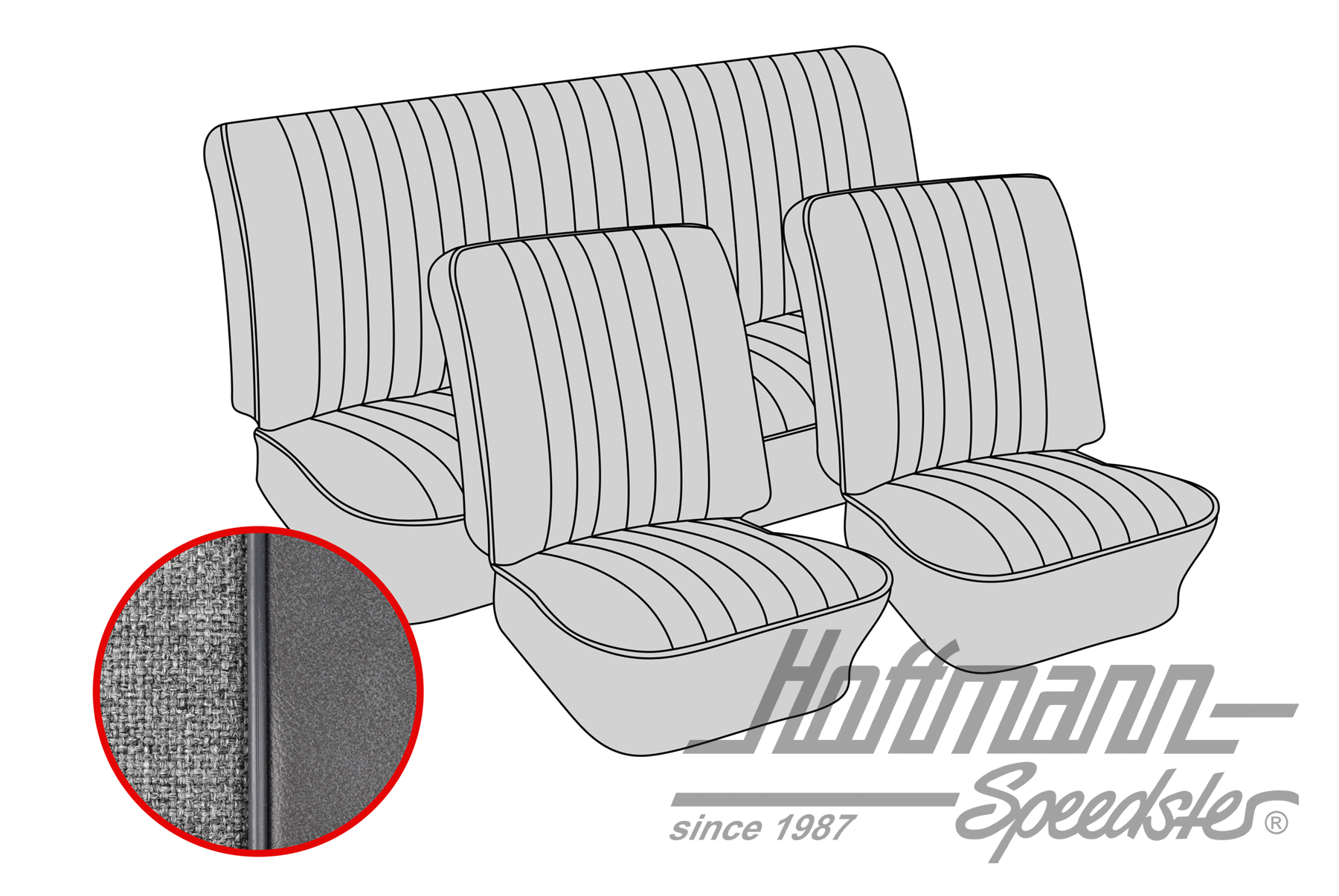 Fundas de asientos, Sedán, 8.76-, Tweed, gris oscuro | 43-1129-21-71 | 055-5453