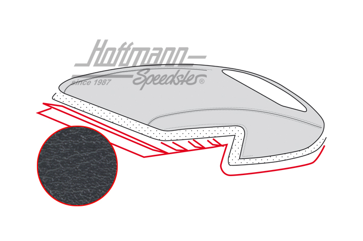 Cielo de techo, Cabriolet, 4.67-11.68, negro |  | 060-4030-10