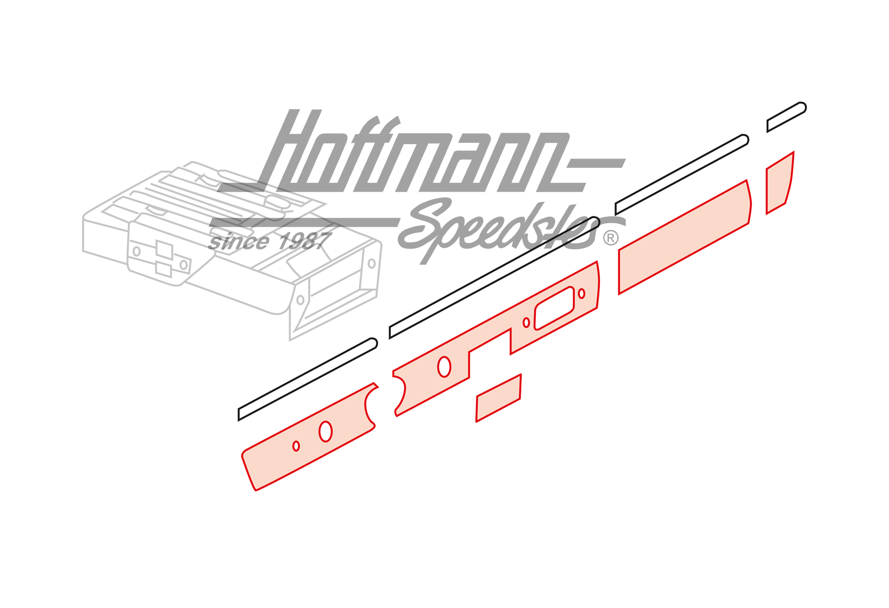 Embellecedor, cuadro de instrumentos, 911, madera, 65-68                                            