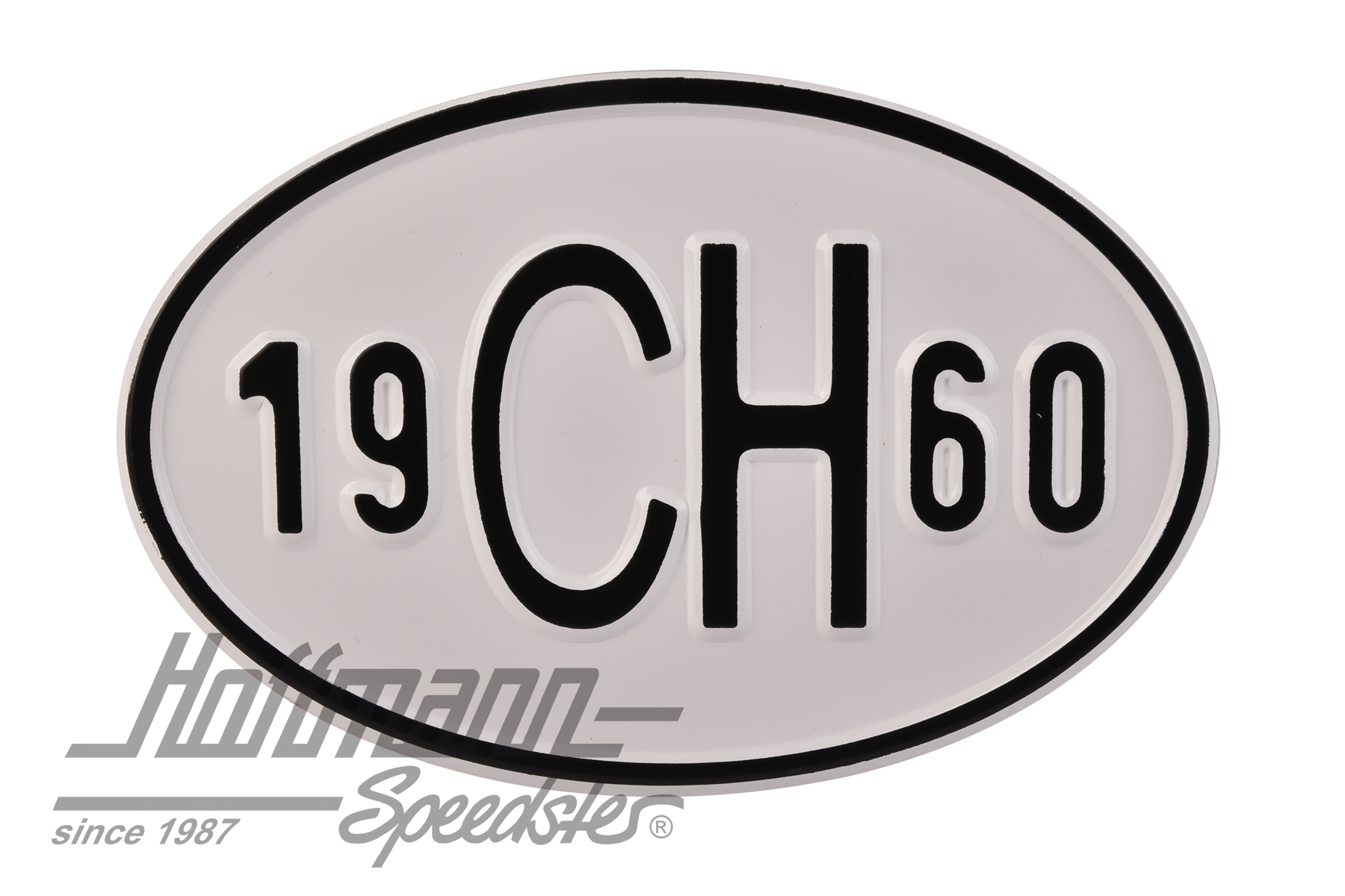 Placa de nacionalidad "CH" (Suiza), "1960", aluminio |  | 020-2401-60