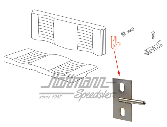 Soporte, respaldo asiento trasero, Cabriolet, 68-74 | 141 885 589 A | 066-1243