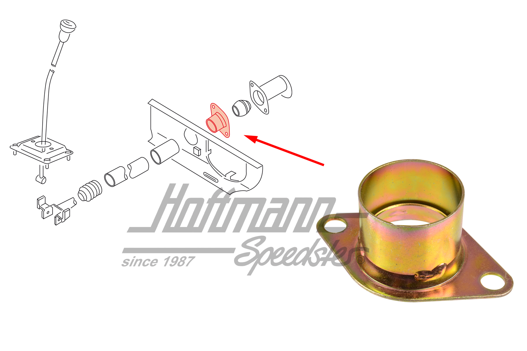 Brida, varilla de cambio, delantera, Syncro | 251 711 192 | 315-1520-10