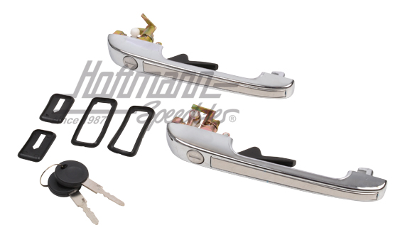 Kit de tirador de puerta, Golf 1/2, con cerradura, cromado | 171 898 300 C | 180-1010