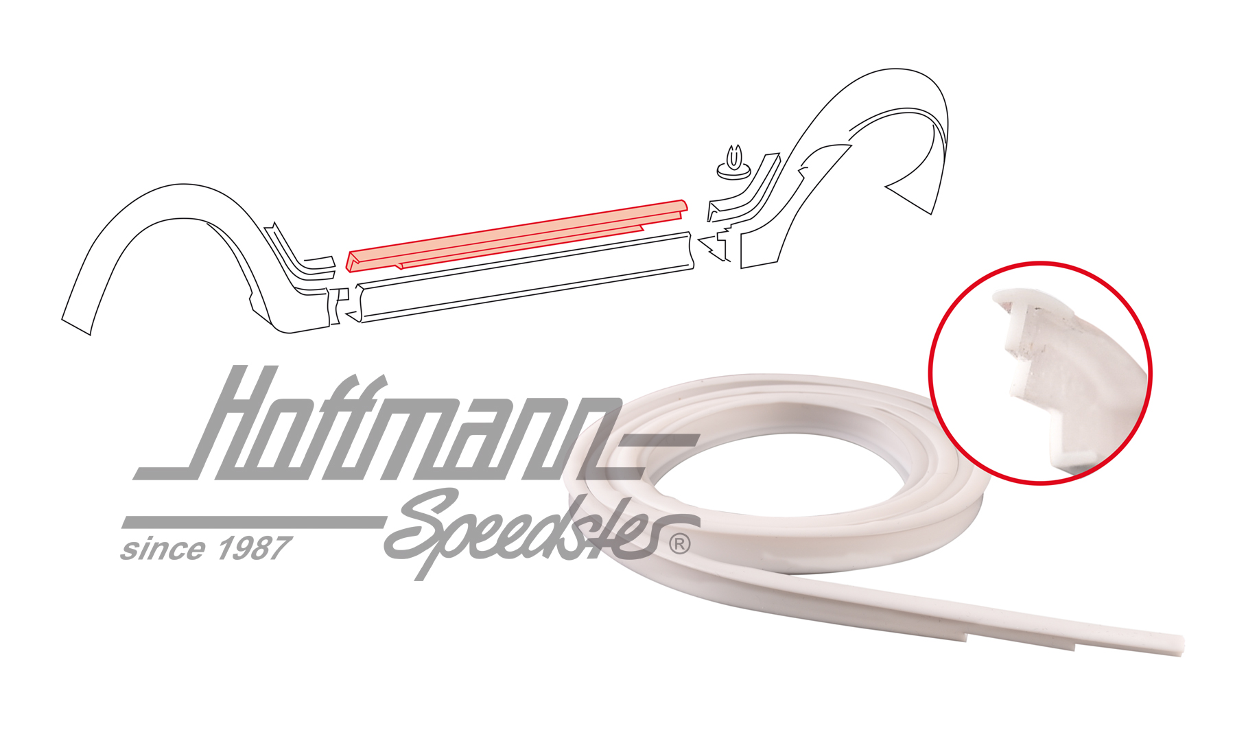 Burlete, ensanchamiento de estribera, 90E | 155 821 521 90E | 180-7283