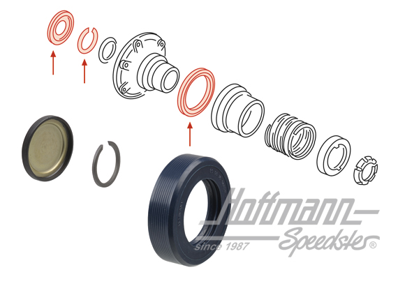 Kit de juntas, brida de bisagra, 1.5-1.8, 74-83                                                     